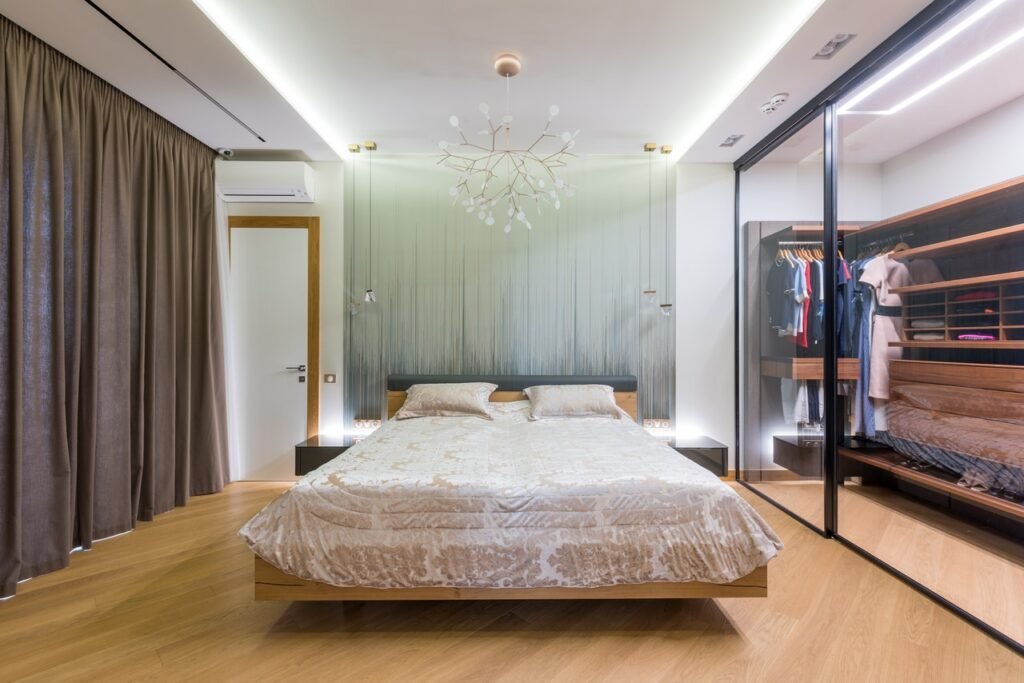 vestidores con puertas de cristal